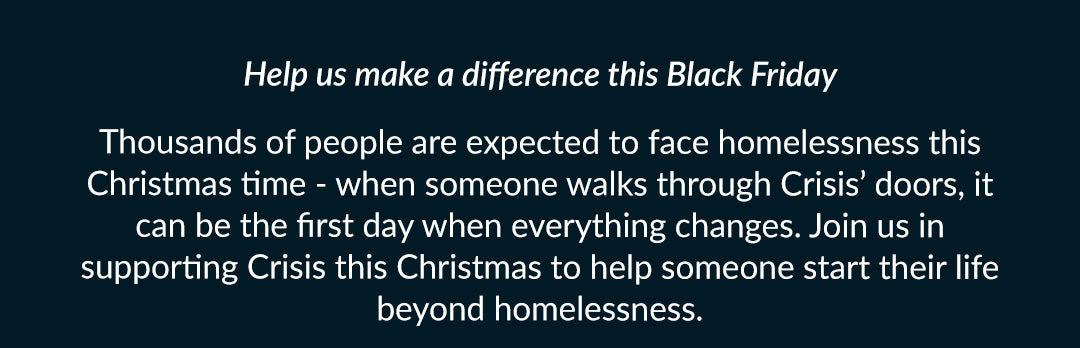 Support Crisis this Black Friday to help people facing homelessness