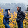 Fjern - Mens Aska Waterproof Down Jacket (Black/Storm) | Introducing the Men's ASKA Eco Waterproof Down Jacket—the ultimate fusion of warmth and style