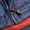 Fjern - Mens Aska Waterproof Down Jacket (Navy/Rust) | Introducing the Men's ASKA Eco Waterproof Down Jacket—the ultimate fusion of warmth and style