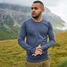 Fjern - Mens Första Merino Blend Long Sleeve Crew Baselayer (Storm Grey) | Explore the outdoors with the Första, a versatile and lightweight technical crew top designed for the active adventurer