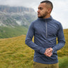 Fjern - Mens Första Merino Blend Long Sleeve Hoodie Baselayer (Storm Grey) | Embark on your next adventure with the Första Hoodie, a lightweight and high-performance technical hoodie