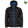 Fjern - Mens Arktis Down Hooded Jacket (Black/Cobalt) | The Arktis is an incredibly versatile insulated layer that stands strong in brutal conditions