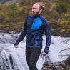 Fjern - Mens Bresprekk Full Zip Fleece (Navy/Cobalt) | Designed for the unpredictable alpine conditions, the Bresprekk features Thermal Stretch Grid Fleece that offers exceptional warmth, breathability, and a comfortable fit
