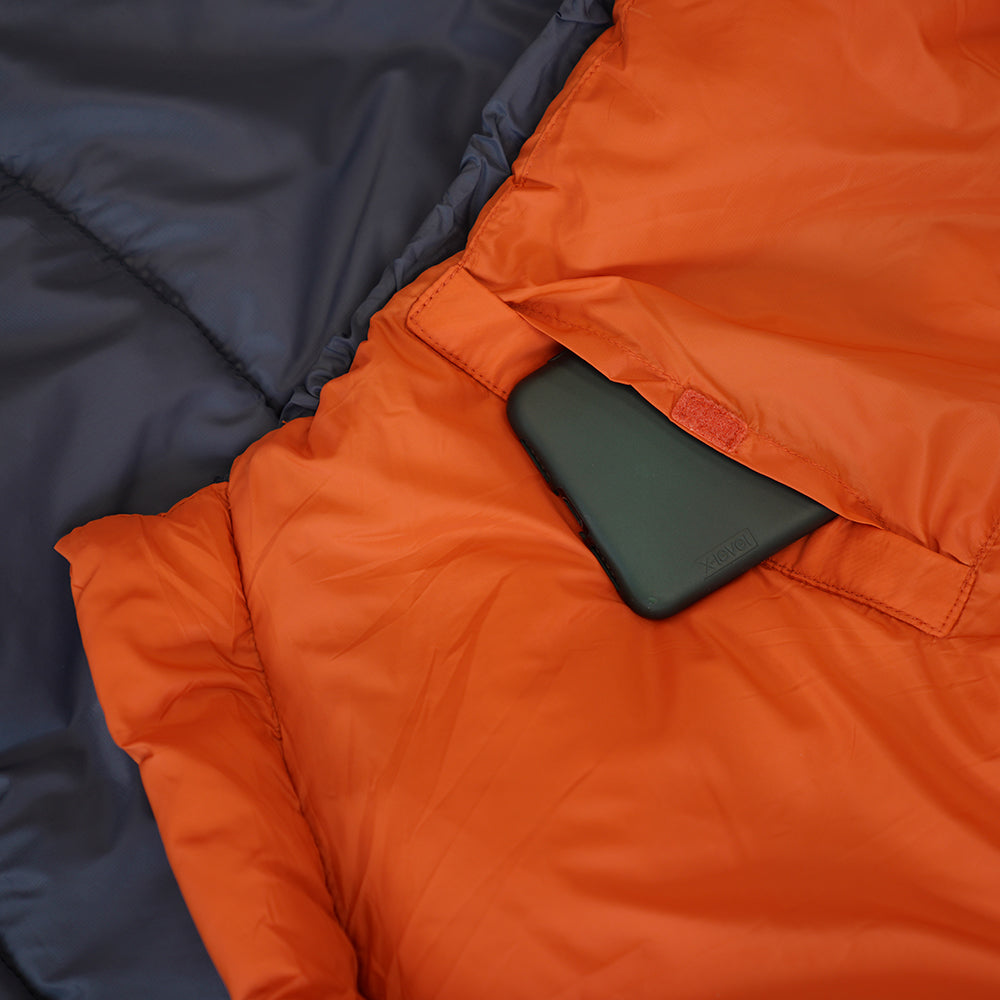 Burnt Orange) | The Snarka 240 is a lightweight synthetic sleeping bag equipped for diverse climates