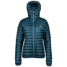 Fjern - Womens Aktiv Down Hooded Jacket (Petrol/Arctic Blue) | Venture further with the Aktiv, a versatile and lightweight insulated layer that offers exceptional warmth in a compact package