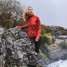 Fjern - Womens Bresprekk Full Zip Fleece (Spice/Orange) | Designed for the unpredictable alpine conditions, the Bresprekk features Thermal Stretch Grid Fleece that offers exceptional warmth, breathability, and a comfortable fit